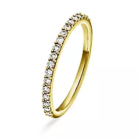 Clara rekkering i 375 gult gull med diamanter 0,25 ct