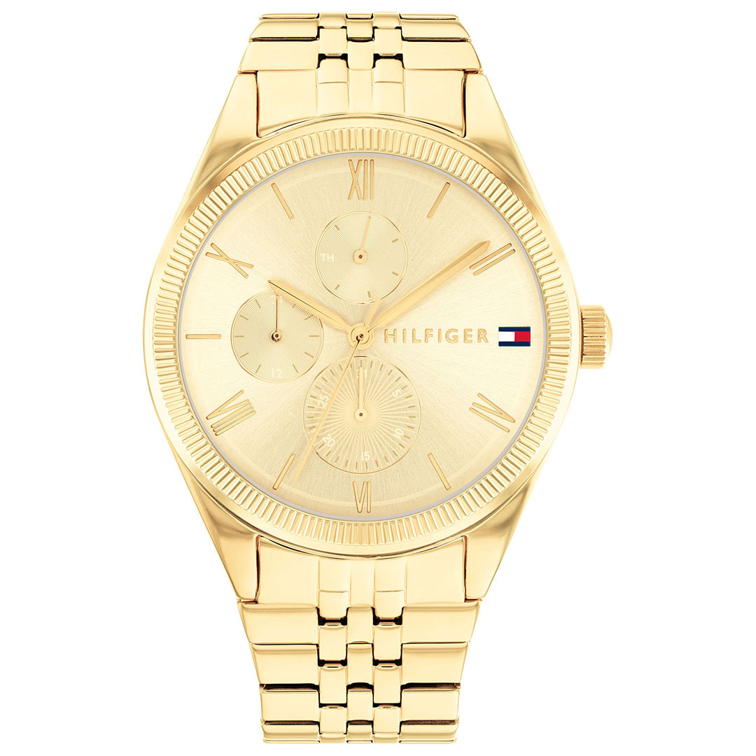 Tommy Hilfiger Monica 1782592 -  Kvarts - Gull - Dameklokker - Rustfritt stål - ledd m/pin - Mineral