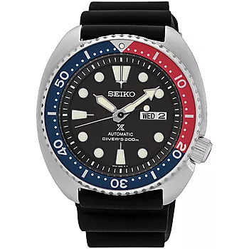 Seiko, Prospex Turtle Automatic herreklokke med sort silikonrem