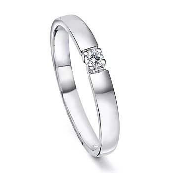 Pan Jewelry, Angelica alliansering i 585 hvitt gull med diamanter 0,15 ct WSI
