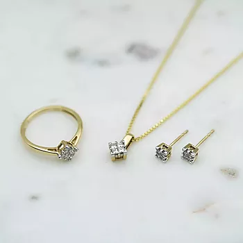 Bilde nummer 4 av Pan Jewelry, Anheng i 585 gult gull med diamanter 0,20 ct