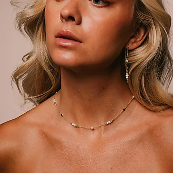 Bilde nummer 2 av Fairy smykke i 925 forgylt sølv med grønn zirkonia