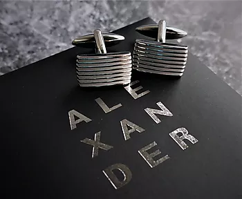 Bilde nummer 2 av Alexander, Mansjettknapper i stål