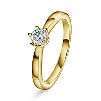 Olivia diamantring i 585 gult gull 0,25 ct