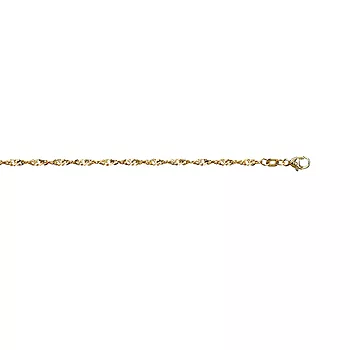 Pan Jewelry, Singapore armbånd i 585 gult gull, 19 cm
