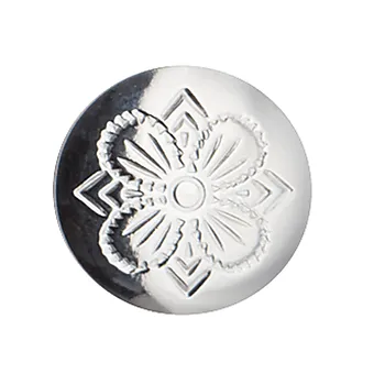 Knapp Bømlo i 830 hvitt sølv, 19 mm