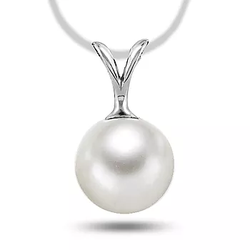 Pan Jewelry, Anheng i 585 hvitt gull med ferskvannsperle
