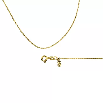 Pan Jewelry, Rund ankerkjede i 585 gult gull 1,1 mm, 34-80 cm