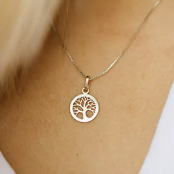 Bilde nummer 2 av Pan Jewelry, Anheng i 585 gult gull med livets tre