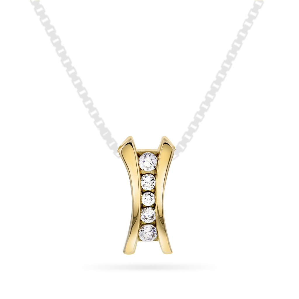Pan Jewelry, Anheng i 585 gult gull med zirkonia