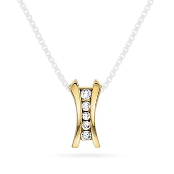 Pan Jewelry, Anheng i 585 gult gull med zirkonia