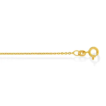 Anker kjede i 585 gult gull med diamantslip