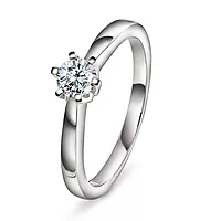 Olivia diamantring i 585 hvitt gull 0,30 ct