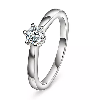 Olivia diamantring i 585 hvitt gull 0,30 ct