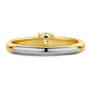 Bilde nummer 2 av Ti Sento, Solitaire ring i forgylt 925 sølv med zirkonia