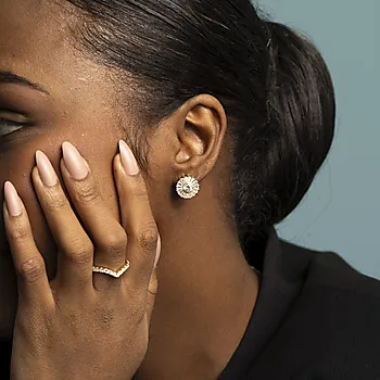 Bilde nummer 2 av Pan Jewelry, Øredobber i 925 forgylt sølv med zirkonia