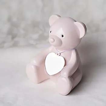 Bilde nummer 2 av Sparebøsse bamse i lyserosa