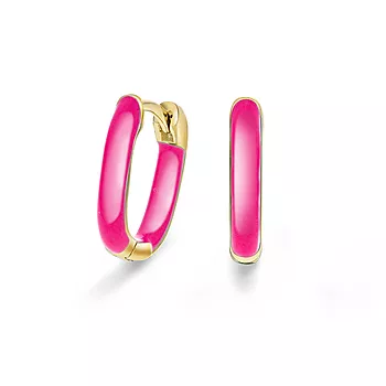 Pan Jewelry, Emanuella rosa øreringer i 925 forgylt sølv