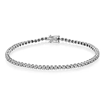 Cathinka tennisarmbånd i 585 hvitt gull med diamanter 0,48 ct