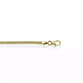 Pan Jewelry, Armbånd i forgylt 925 sølv, 19 cm