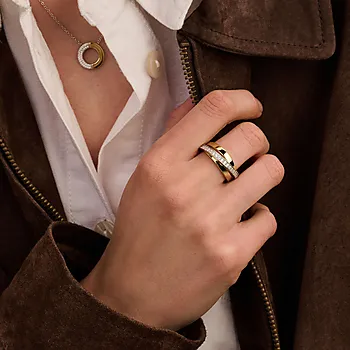 Bilde nummer 2 av Ring i 925 forgylt sølv med zirkonia