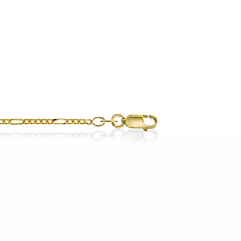 Pan Jewelry, Figaro kjede i forgylt 925 sølv 1,7 mm, 38-60 cm