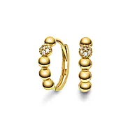 Pan Jewelry, Øreringer i 585 gult gull med zirkonia
