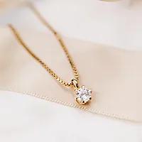 Bilde nummer 3 av Contessa LAB diamantanheng i 585 gult gull 0,50 ct