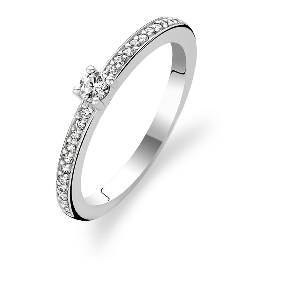 Ti Sento, Ring i 925 sølv med zirkonia