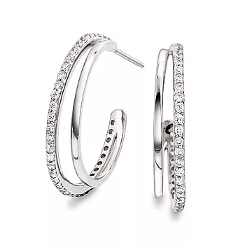 Pan Jewelry, Øreringer i 925 sølv med zirkonia