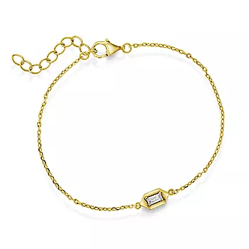Pan Jewelry, Armbånd i forgylt 925 sølv med zirkonia