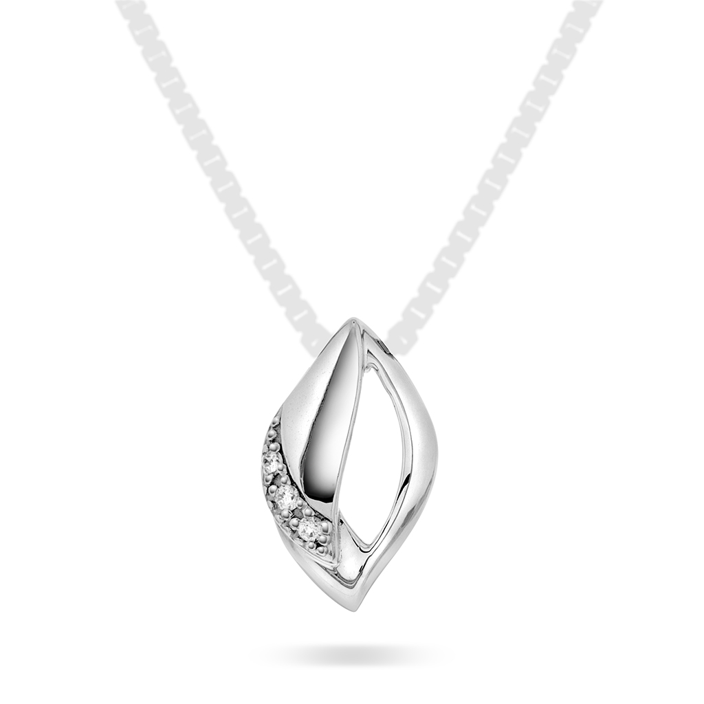Pan Jewelry, Anheng i 585 hvitt gull med zirkonia
