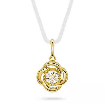 Pan Jewelry, Anheng i 585 gult gull med zirkonia