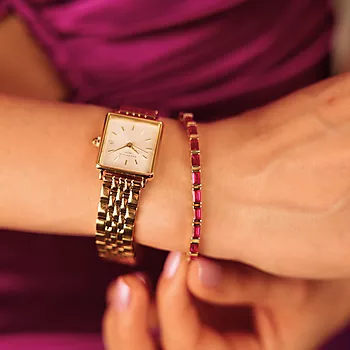 Bilde nummer 2 av Janne Formoe by Pan Jewelry, Armbånd i forgylt 925 sølv med rosa zirkonia