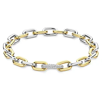 Ti Sento, Armbånd i forgylt 925 sølv med zirkonia