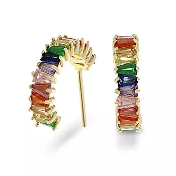 Pan Jewelry, Øredobber i forgylt 925 sølv med zirkonia