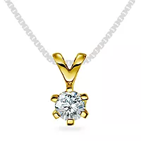 Olivia anheng i 585 gult gull med diamant 0,50 ct