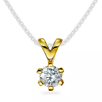 Olivia anheng i 585 gult gull med diamant 0,50 ct