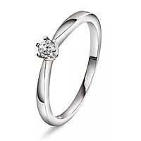 Olivia diamantring i 585 hvitt gull 0,10 ct