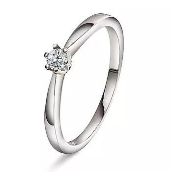 Olivia diamantring i 585 hvitt gull 0,10 ct