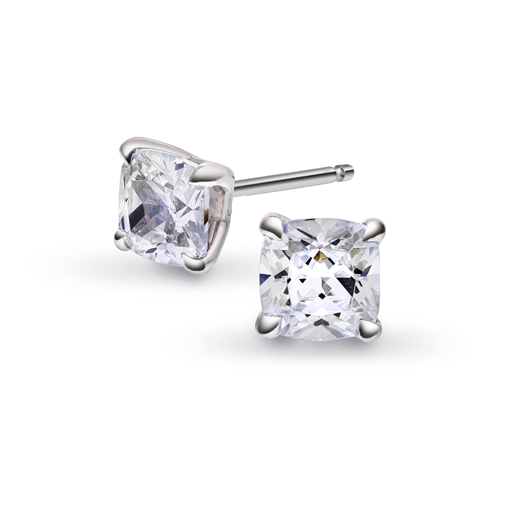 Gems by Gulldia, Øredobber i 585 hvitt gull med LAB diamanter 1,0 ct TWSI
