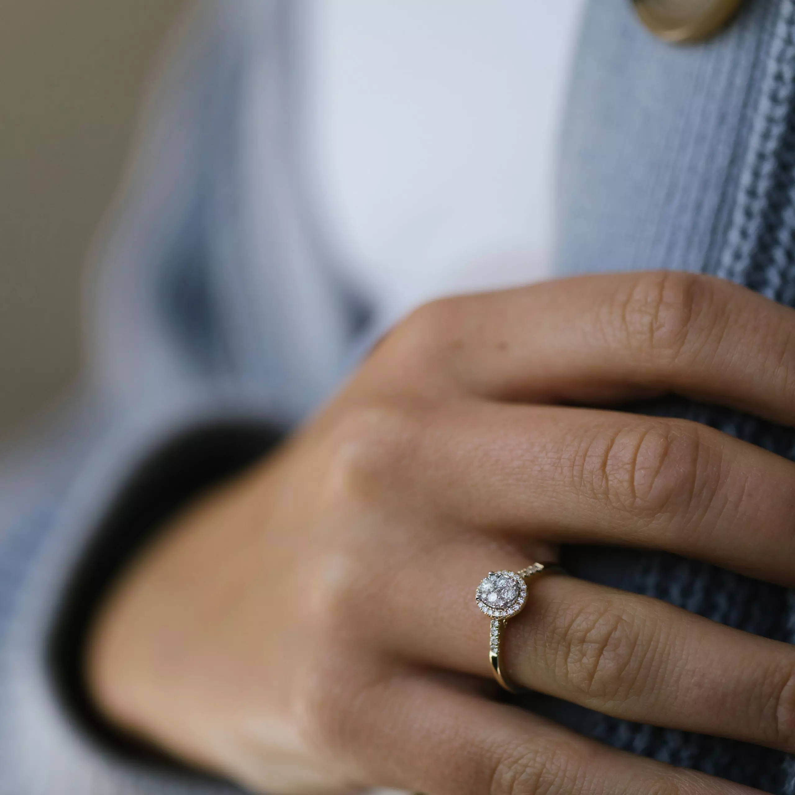 Bilde nummer 4 av Josefine diamantring i 585 gult gull 0,33 ct