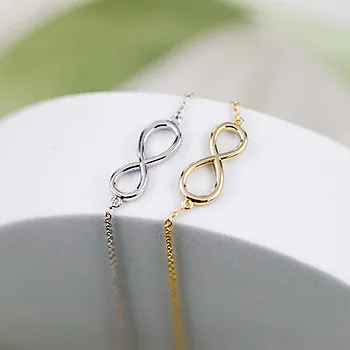 Bilde nummer 4 av Pan Jewelry, armbånd i 925 forgylt sølv med evighetstegn