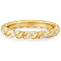 Bilde nummer 4 av Ring i 925 forgylt sølv med zirkonia