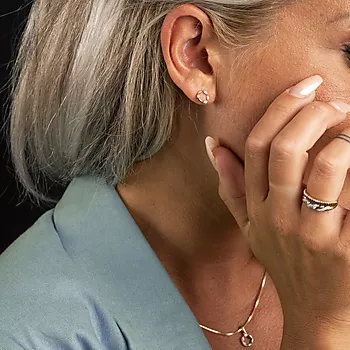 Bilde nummer 3 av Pan Jewelry, Øredobber i 585 gult gull med zirkonia