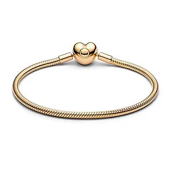 Bilde nummer 4 av Armbånd i 925 forgylt sølv med hjertelås