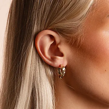 Bilde nummer 2 av Kitty øreringer i forgylt messing