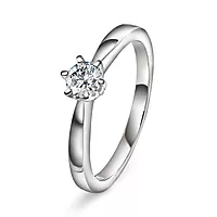 Olivia diamantring i 585 hvitt gull 0,25 ct
