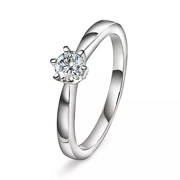 Olivia diamantring i 585 hvitt gull 0,25 ct