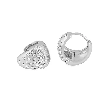 Bilde nummer 2 av Sprinkles Core øreringer i forsølvet messing med zirkonia